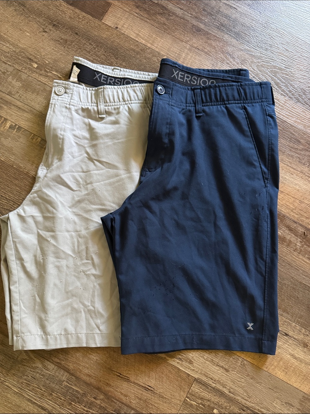 Xersion Men's Performance Shorts - Navy & Khaki